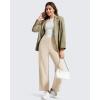 image:imageG4Free BareFeel Ankle Length Yoga Pants for Women High Stretch Waist Casual Dress Pants with Pockets 252729Light Khaki