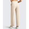 image:imageG4Free BareFeel Ankle Length Yoga Pants for Women High Stretch Waist Casual Dress Pants with Pockets 252729Light Khaki