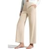 image:imageG4Free BareFeel Ankle Length Yoga Pants for Women High Stretch Waist Casual Dress Pants with Pockets 252729Light Khaki