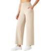 image:imageG4Free BareFeel Ankle Length Yoga Pants for Women High Stretch Waist Casual Dress Pants with Pockets 252729Light Khaki