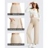 image:imageG4Free BareFeel Ankle Length Yoga Pants for Women High Stretch Waist Casual Dress Pants with Pockets 252729Light Khaki