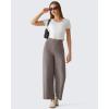 image:imageG4Free BareFeel Ankle Length Yoga Pants for Women High Stretch Waist Casual Dress Pants with Pockets 252729Taupe