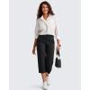 image:imageG4Free BareFeel High Stretch Capri Yoga Pants for Women Soft Wide Leg Pants High Waist Casual Capris with Pockets 212325Black