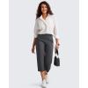 image:imageG4Free BareFeel High Stretch Capri Yoga Pants for Women Soft Wide Leg Pants High Waist Casual Capris with Pockets 212325Dark Gray
