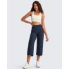 image:imageG4Free BareFeel High Stretch Capri Yoga Pants for Women Soft Wide Leg Pants High Waist Casual Capris with Pockets 212325Royal Blue