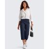 image:imageG4Free BareFeel High Stretch Capri Yoga Pants for Women Soft Wide Leg Pants High Waist Casual Capris with Pockets 212325Royal Blue
