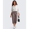 image:imageG4Free BareFeel High Stretch Capri Yoga Pants for Women Soft Wide Leg Pants High Waist Casual Capris with Pockets 212325Taupe