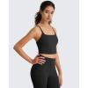 image:imageG4Free BareFeel Womens Sports Bra Padded Square Neck Adjustable Spaghetti Straps Y Back Gym Casual YogaBlack