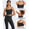 image:imageG4Free BareFeel Womens Sports Bra Padded Square Neck Adjustable Spaghetti Straps Y Back Gym Casual YogaBlack