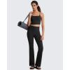 image:imageG4Free BareFeel Womens Sports Bra Padded Square Neck Adjustable Spaghetti Straps Y Back Gym Casual YogaBlack