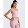image:imageG4Free BareFeel Womens Sports Bra Padded Square Neck Adjustable Spaghetti Straps Y Back Gym Casual YogaBlush