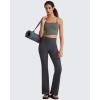 image:imageG4Free BareFeel Womens Sports Bra Padded Square Neck Adjustable Spaghetti Straps Y Back Gym Casual YogaGray Sage