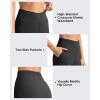 image:imageG4Free Ribbed Bermuda Shorts for Women 10 High Waisted Crossover Shorts with Pockets for Workout Casual SummerBlack