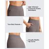 image:imageG4Free Ribbed Bermuda Shorts for Women 10 High Waisted Crossover Shorts with Pockets for Workout Casual SummerTaupe