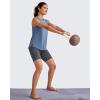 image:imageG4Free Lightweight Workout Tank Tops for Women High Neck Athletic Long Tanks Sleeveless Summer Running Gym ShirtsDusty Blue