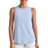 image:imageG4Free Lightweight Workout Tank Tops for Women High Neck Athletic Long Tanks Sleeveless Summer Running Gym ShirtsLight Denim