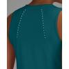 image:imageG4Free Lightweight Workout Tank Tops for Women High Neck Athletic Long Tanks Sleeveless Summer Running Gym ShirtsTeal