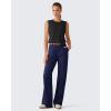 image:imageG4Free Lyocell Side Slits Womens Workout Tank Tops Soft Loose Fit High Neck Athletic Tanks Stretch Gym Running TopBlack