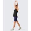 image:imageG4Free Lyocell Side Slits Womens Workout Tank Tops Soft Loose Fit High Neck Athletic Tanks Stretch Gym Running TopBlack
