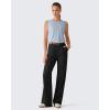 image:imageG4Free Lyocell Side Slits Womens Workout Tank Tops Soft Loose Fit High Neck Athletic Tanks Stretch Gym Running TopLight Denim