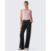image:imageG4Free Lyocell Side Slits Womens Workout Tank Tops Soft Loose Fit High Neck Athletic Tanks Stretch Gym Running TopLight Pink
