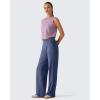 image:imageG4Free Lyocell Side Slits Womens Workout Tank Tops Soft Loose Fit High Neck Athletic Tanks Stretch Gym Running TopLight Purple