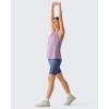 image:imageG4Free Lyocell Side Slits Womens Workout Tank Tops Soft Loose Fit High Neck Athletic Tanks Stretch Gym Running TopLight Purple