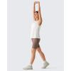 image:imageG4Free Lyocell Side Slits Womens Workout Tank Tops Soft Loose Fit High Neck Athletic Tanks Stretch Gym Running TopPure White