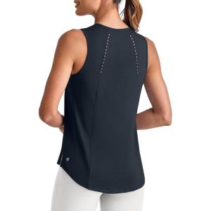 image:imageG4Free Lightweight Workout Tank Tops for Women High Neck Athletic Long Tanks Sleeveless Summer Running Gym ShirtsNavy