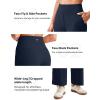 image:imageG4Free EverGoing Wide Leg Ankle Pants for Women 78 Length Yoga Dress Pants High Waist Stretch with Pockets Casual WorkDark Navy