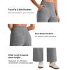 image:imageG4Free EverGoing Wide Leg Ankle Pants for Women 78 Length Yoga Dress Pants High Waist Stretch with Pockets Casual WorkGray Heather