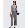 image:imageG4Free EverGoing Wide Leg Ankle Pants for Women 78 Length Yoga Dress Pants High Waist Stretch with Pockets Casual WorkGray Heather