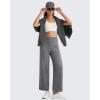 image:imageG4Free EverGoing Wide Leg Ankle Pants for Women 78 Length Yoga Dress Pants High Waist Stretch with Pockets Casual WorkGray Heather