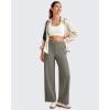 image:imageG4Free EverGoing Wide Leg Ankle Pants for Women 78 Length Yoga Dress Pants High Waist Stretch with Pockets Casual WorkMocha Brown