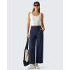 image:imageG4Free EverGoing Wide Leg Ankle Pants for Women 78 Length Yoga Dress Pants High Waist Stretch with Pockets Casual WorkNavy Heather