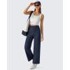 image:imageG4Free EverGoing Wide Leg Ankle Pants for Women 78 Length Yoga Dress Pants High Waist Stretch with Pockets Casual WorkNavy Heather