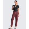 image:imageG4Free ShiftReady Womens Ankle Dress Yoga Pants with Pockets Stretchy Business Casual Slacks Work Trousers Travel PantDark Burgundy