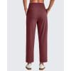 image:imageG4Free ShiftReady Womens Ankle Dress Yoga Pants with Pockets Stretchy Business Casual Slacks Work Trousers Travel PantDark Burgundy