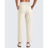 image:imageG4Free ShiftReady Womens Ankle Dress Yoga Pants with Pockets Stretchy Business Casual Slacks Work Trousers Travel PantIvory
