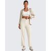 image:imageG4Free ShiftReady Womens Ankle Dress Yoga Pants with Pockets Stretchy Business Casual Slacks Work Trousers Travel PantIvory