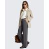 image:imageG4Free ShiftReady Womens Yoga Dress Pants with Pockets Wide Leg Work Pants Dressy Casual TrousersDark Gray