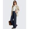 image:imageG4Free ShiftReady Womens Yoga Dress Pants with Pockets Wide Leg Work Pants Dressy Casual TrousersDark Navy