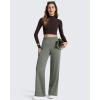 image:imageG4Free ShiftReady Womens Yoga Dress Pants with Pockets Wide Leg Work Pants Dressy Casual TrousersGray Sage