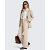 image:imageG4Free ShiftReady Womens Yoga Dress Pants with Pockets Wide Leg Work Pants Dressy Casual TrousersLight Khaki