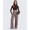 image:imageG4Free ShiftReady Womens Yoga Dress Pants with Pockets Wide Leg Work Pants Dressy Casual TrousersTaupe