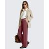 image:imageG4Free ShiftReady Womens Yoga Dress Pants with Pockets Wide Leg Work Pants Dressy Casual TrousersWine