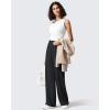 image:imageG4Free ShiftReady Womens Yoga Dress Pants with Pockets Wide Leg Work Pants High Waisted Dressy Casual TrousersBlack