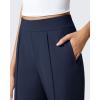 image:imageG4Free ShiftReady Womens Yoga Dress Pants with Pockets Wide Leg Work Pants High Waisted Dressy Casual TrousersDark Navy
