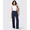image:imageG4Free ShiftReady Womens Yoga Dress Pants with Pockets Wide Leg Work Pants High Waisted Dressy Casual TrousersDark Navy