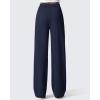 image:imageG4Free ShiftReady Womens Yoga Dress Pants with Pockets Wide Leg Work Pants High Waisted Dressy Casual TrousersDark Navy